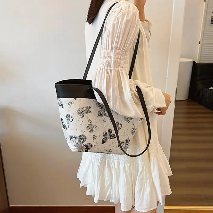 NX DOUGHNUT PU Tote Bag, Shopping Bag, Handbag, Shoulder Bag Women's Khaki/Pink/Black-15