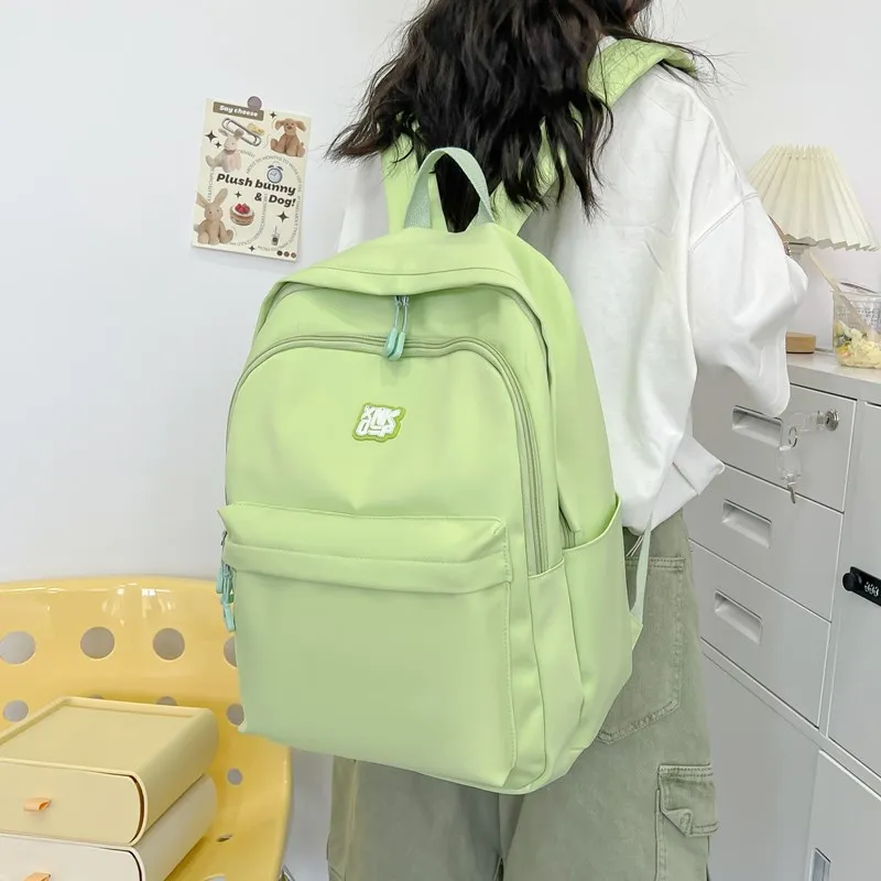 NX DOUGHNUT Nylon Fabric Backpack Unisex Ecru/Black/Yellow/Green/Pink-12