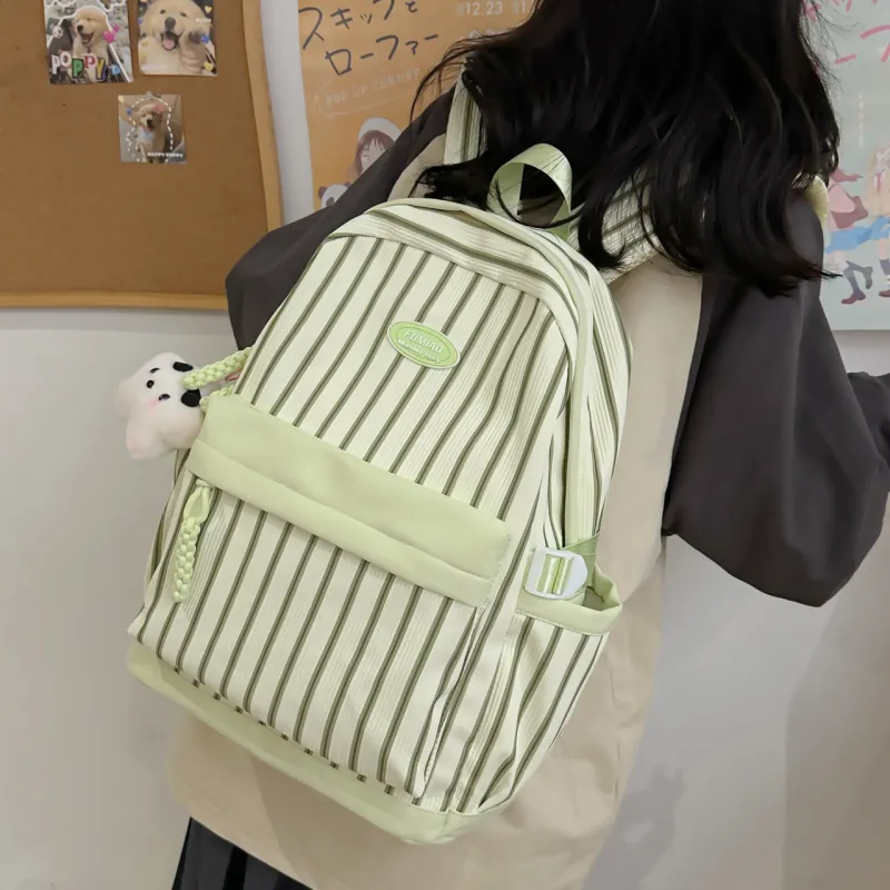 NX DOUGHNUT Nylon Backpack Women's Black/Burgundy/Khaki/Light Green/Blue-10