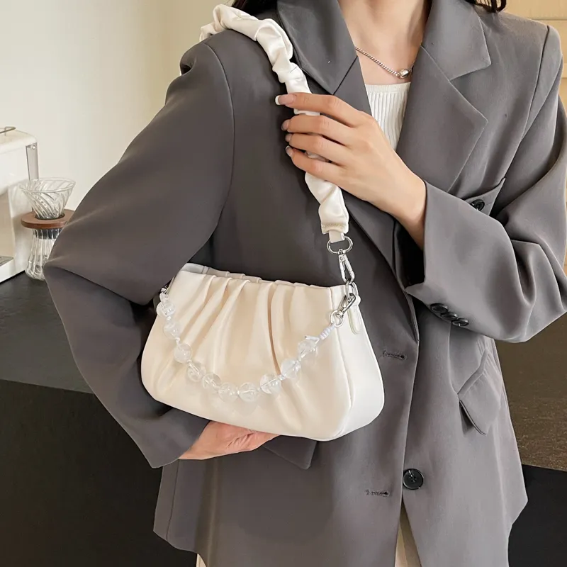 NX DOUGHNUT PU Crossbody Bag, Shoulder Bag Women's Ecru/Pink/Silver/Black-30