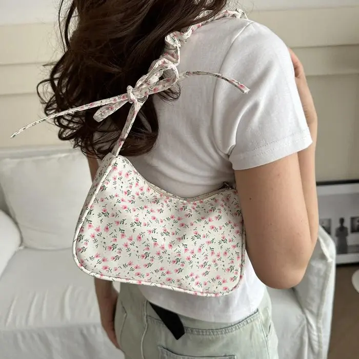 NX DOUGHNUT Oxford Shoulder Bag Women's White-7