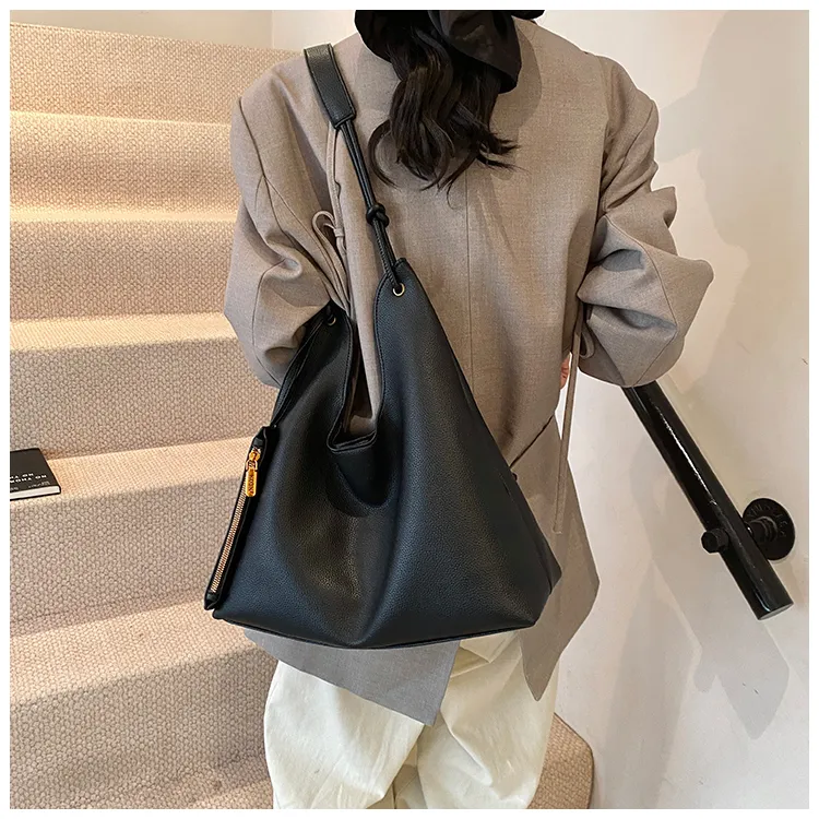 NX DOUGHNUT PU Tote Bag, Shopping Bag, Shoulder Bag Regular Women's Black/Gray/Brown-3