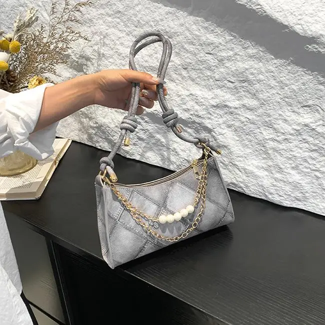 NX DOUGHNUT PU Shoulder Bag, Handbag, Shoulder Bag, Crossbody Bag Regular Women's Black/Gray/Blue-4