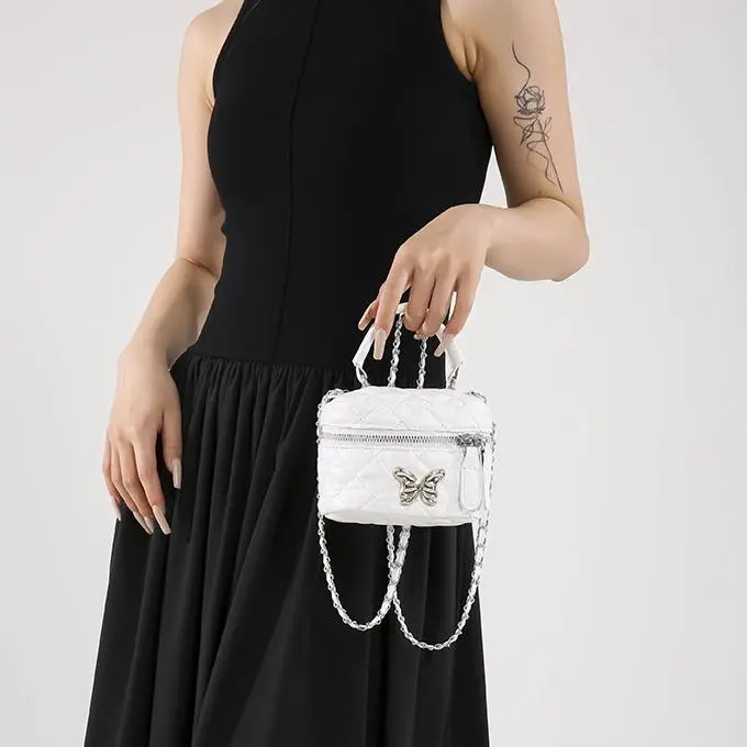 NX DOUGHNUT PU Handbag Regular Women's Black/White/Silver/Pink/Khaki-2