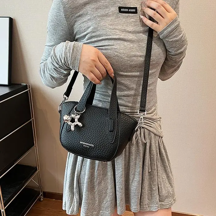 NX DOUGHNUT PU Shoulder Bag, Crossbody Bag, Handbag Regular Women's Ecru/Khaki/Black-34
