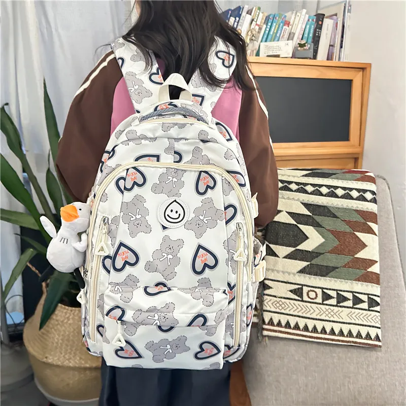 NX DOUGHNUT Composite Cloth Backpack Unisex Multicolor-3