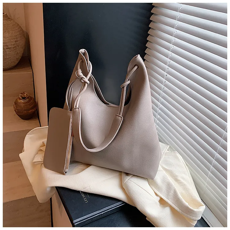 NX DOUGHNUT PU Tote Bag, Shopping Bag, Shoulder Bag Regular Women's Black/Gray/Brown-7