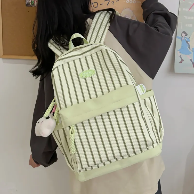 NX DOUGHNUT Nylon Backpack Women's Black/Burgundy/Khaki/Light Green/Blue-9