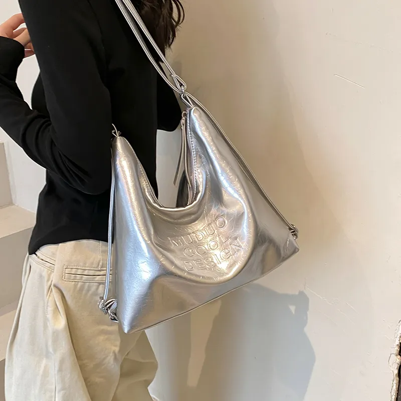 NX DOUGHNUT PU Backpack Women's White Silver Black-5