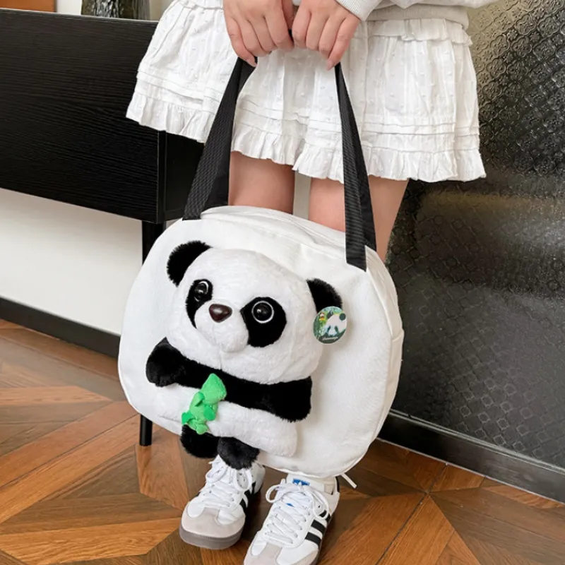 NX DOUGHNUT Oxford Body Shoulder Bag Women's White Black-2