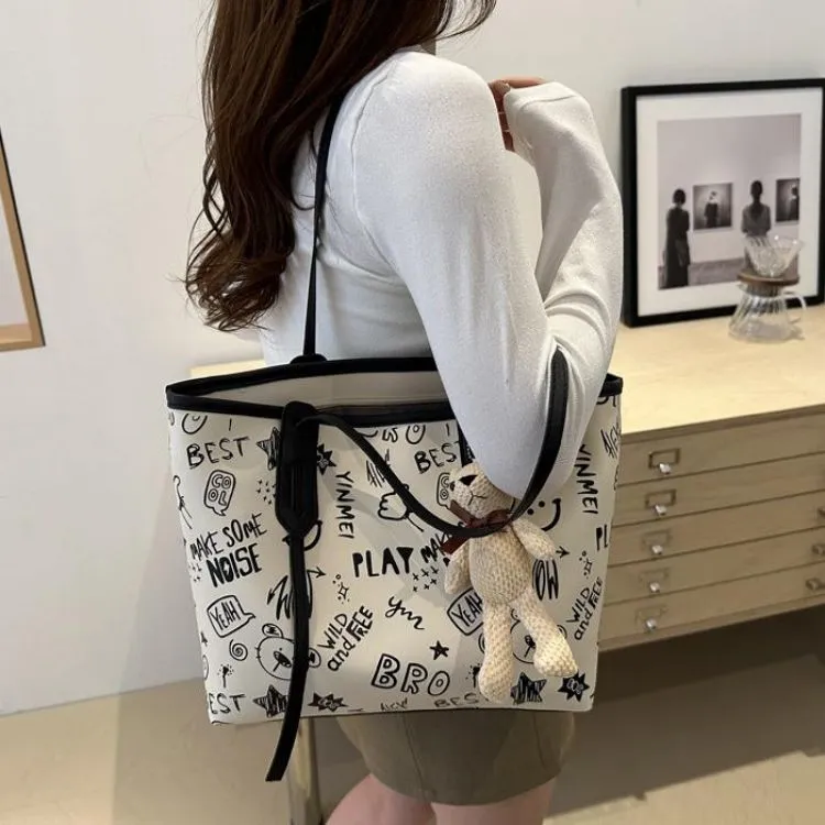 NX DOUGHNUT PU Tote Bag Shoulder Bag Regular Women's Multicolor-23