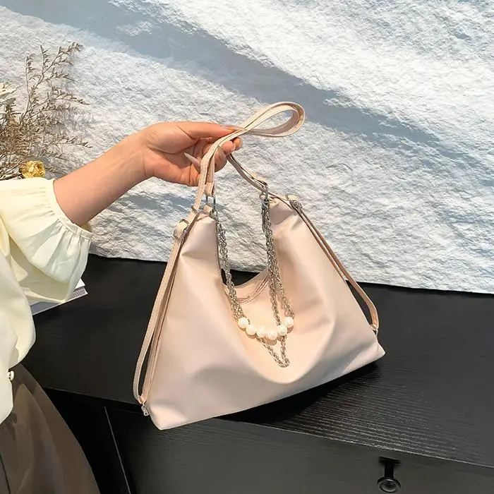 NX DOUGHNUT PU Shoulder Bag Regular Women's White/Black/Pink/Silver-11