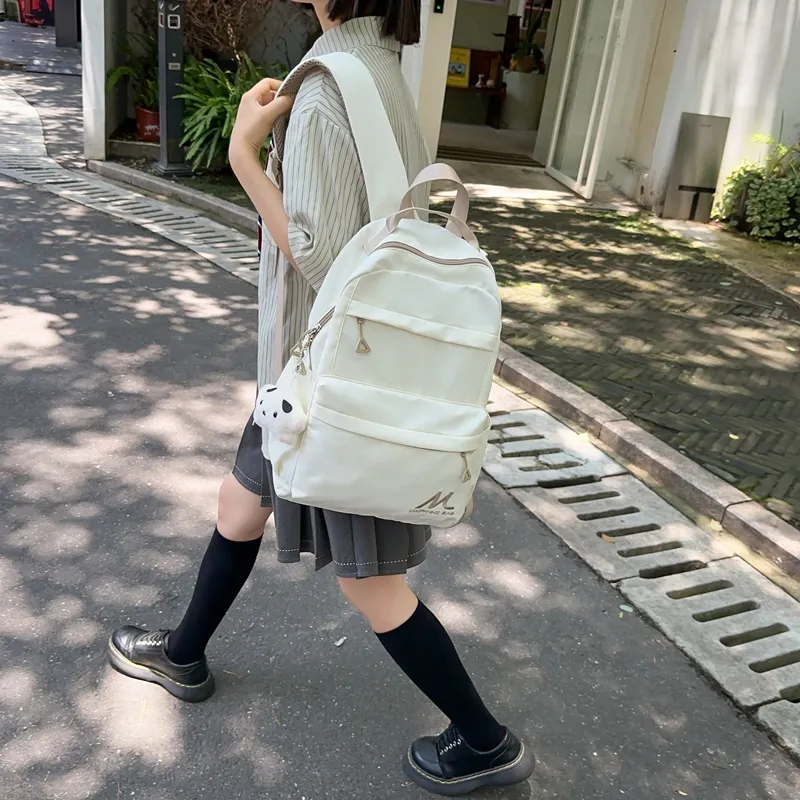 NX DOUGHNUT Oxford Backpack Unisex Ecru/Black/Violet/Light Blue-1