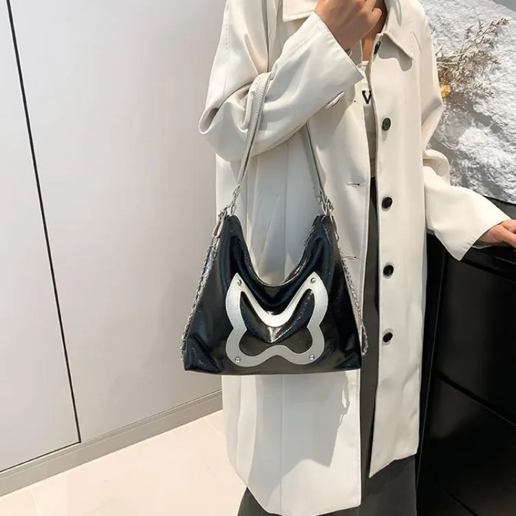 NX DOUGHNUT PU Backpack Regular Women's Black/White/Silver-13