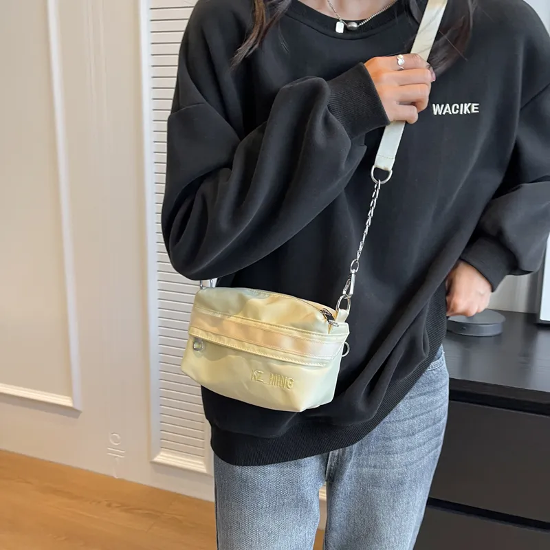 NX DOUGHNUT Fabric Shoulder Bag, Crossbody Bag Regular Women's Black/Light Yellow/Light Blue/Lake Blue/Pink-11