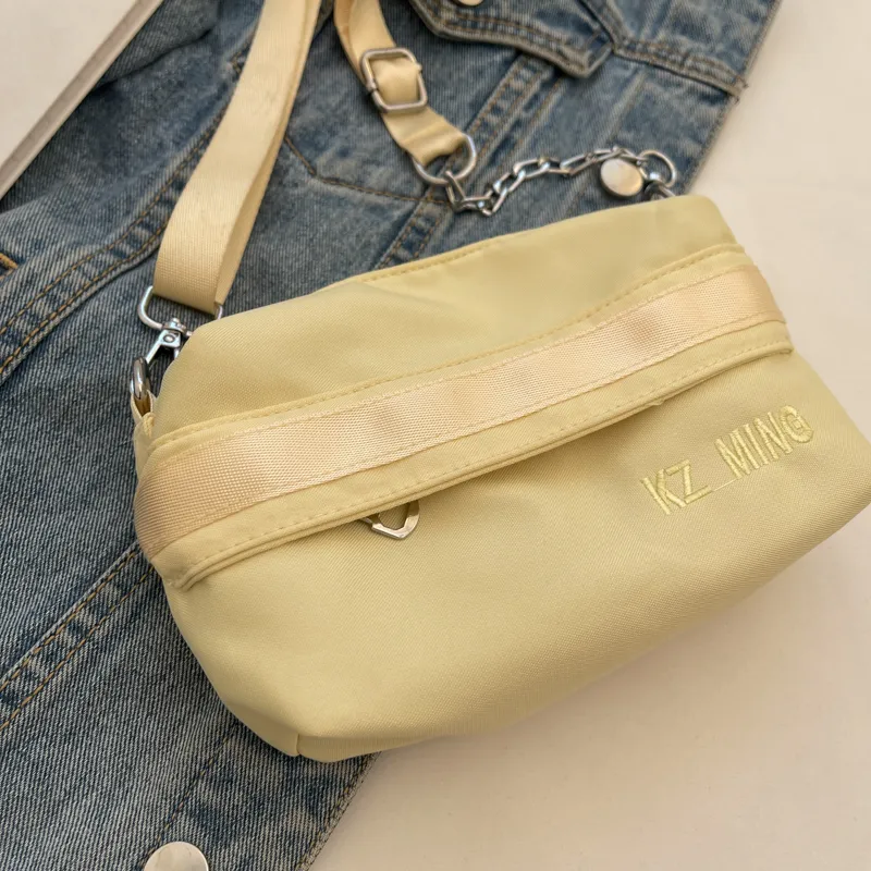 NX DOUGHNUT Fabric Shoulder Bag, Crossbody Bag Regular Women's Black/Light Yellow/Light Blue/Lake Blue/Pink-48