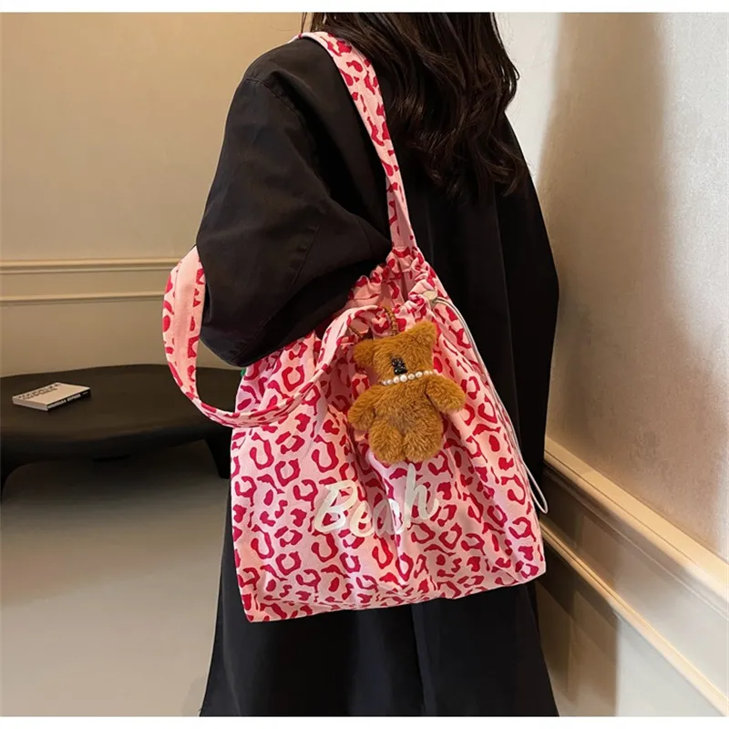 NX DOUGHNUT Canvas Canvas Bag For Students Shopping Bag Tote Bag Regular Women's Multicolor-9