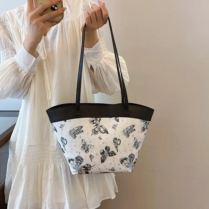NX DOUGHNUT PU Tote Bag, Shopping Bag, Handbag, Shoulder Bag Women's Khaki/Pink/Black-12
