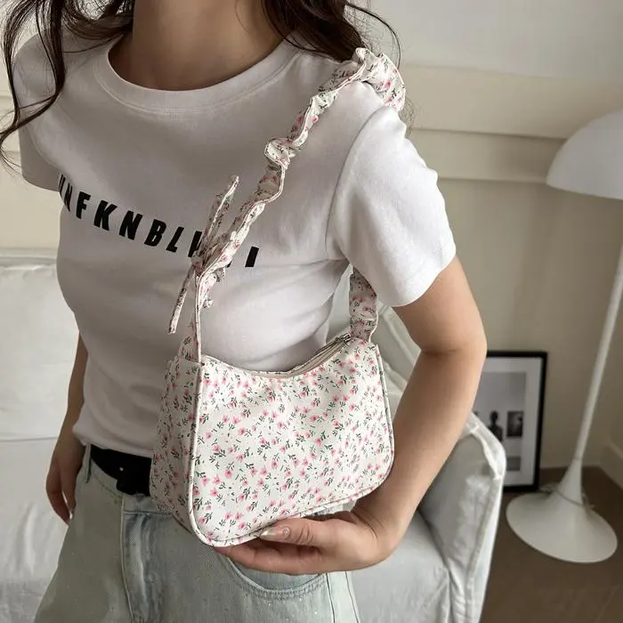 NX DOUGHNUT Oxford Shoulder Bag Women's White-11