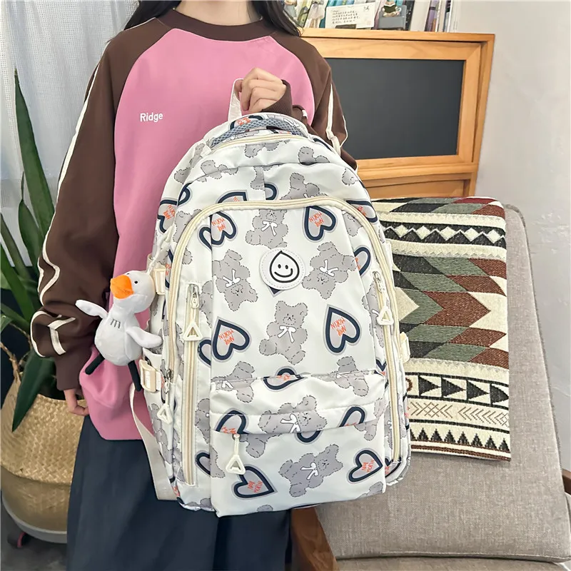 NX DOUGHNUT Composite Cloth Backpack Unisex Multicolor-6