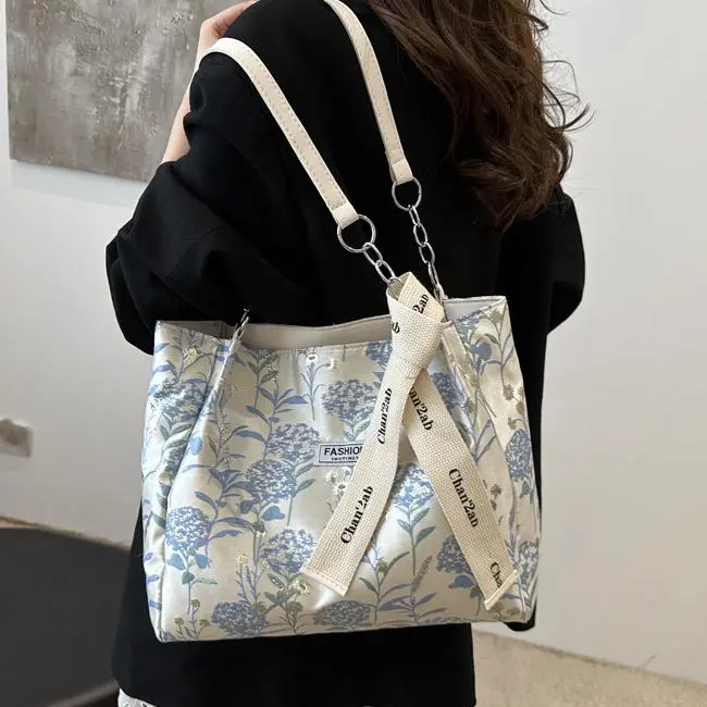 NX DOUGHNUT Canvas Canvas Bag Handbag Shoulder Bag Regular Women's Blue-4