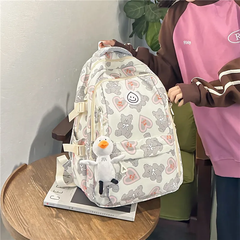 NX DOUGHNUT Composite Cloth Backpack Unisex Multicolor-13