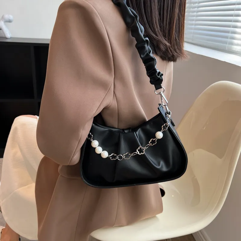 NX DOUGHNUT PU Shoulder Bag Regular Women's White/Black/Light Yellow-22