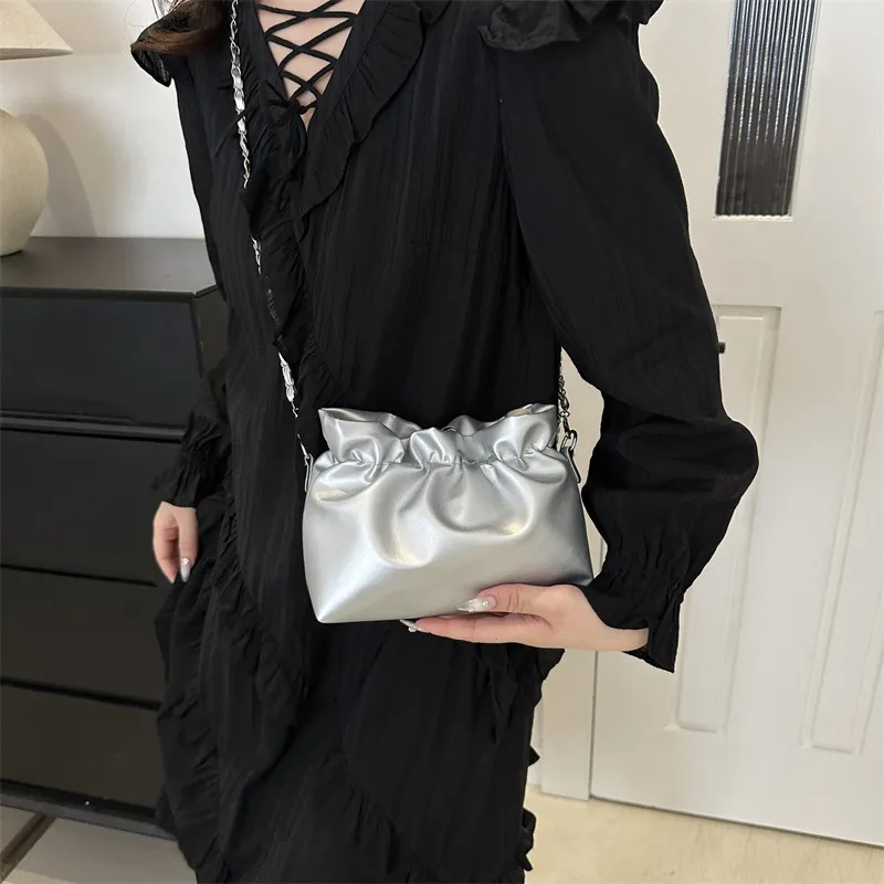 NX DOUGHNUT PU Shoulder Bag Crossbody Bag Regular Women's White Silver Black Coffee-19