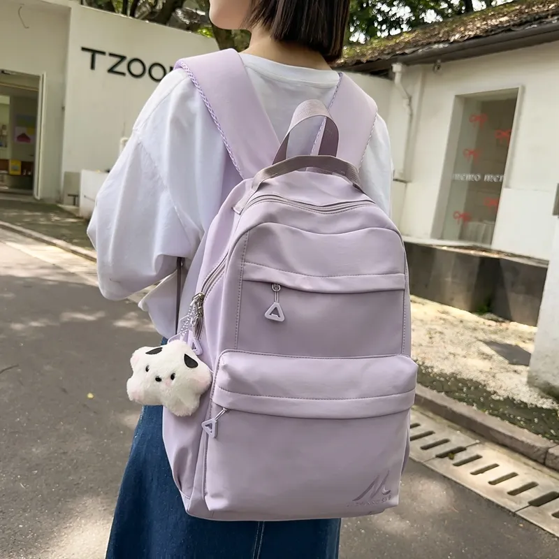 NX DOUGHNUT Oxford Backpack Unisex Ecru/Black/Violet/Light Blue-15