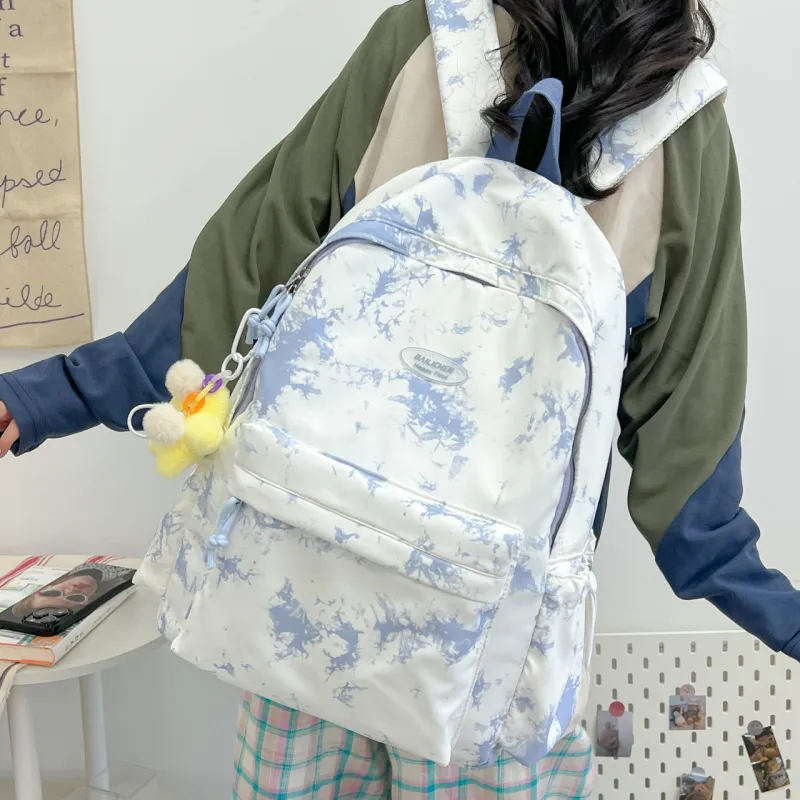 NX DOUGHNUT Nylon Backpack Unisex Black/Pink/Violet/Khaki/Sky Blue-18