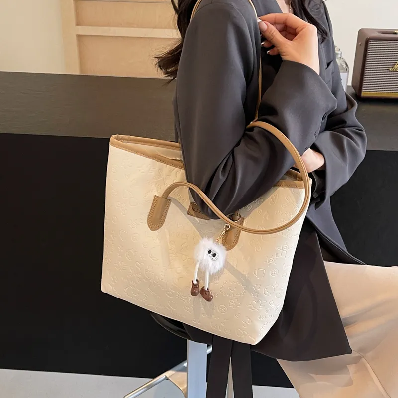 NX DOUGHNUT PU Shoulder Bag Women's Black/Khaki/Pink-25