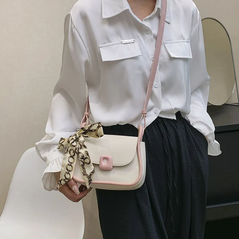 NX DOUGHNUT PU Crossbody Bag Regular Women's White Black White & Pink White & Brown-2