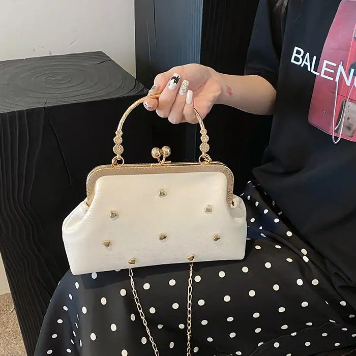 NX DOUGHNUT PU Crossbody Bag, One Shoulder Handbag Women's White/Black/Pink-5