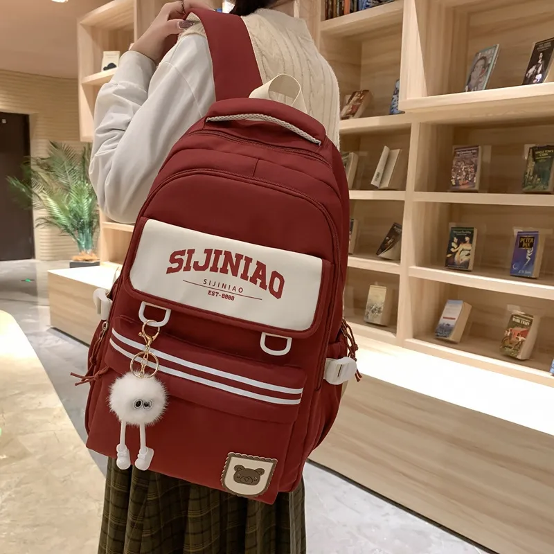NX DOUGHNUT Nylon Backpack Tubas Unisex Black/White/Blue/Red/Green-11