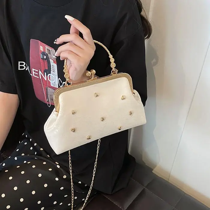 NX DOUGHNUT PU Crossbody Bag, One Shoulder Handbag Women's White/Black/Pink-4