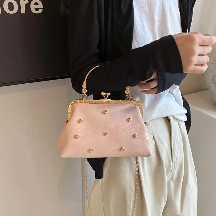 NX DOUGHNUT PU Crossbody Bag, One Shoulder Handbag Women's White/Black/Pink-16