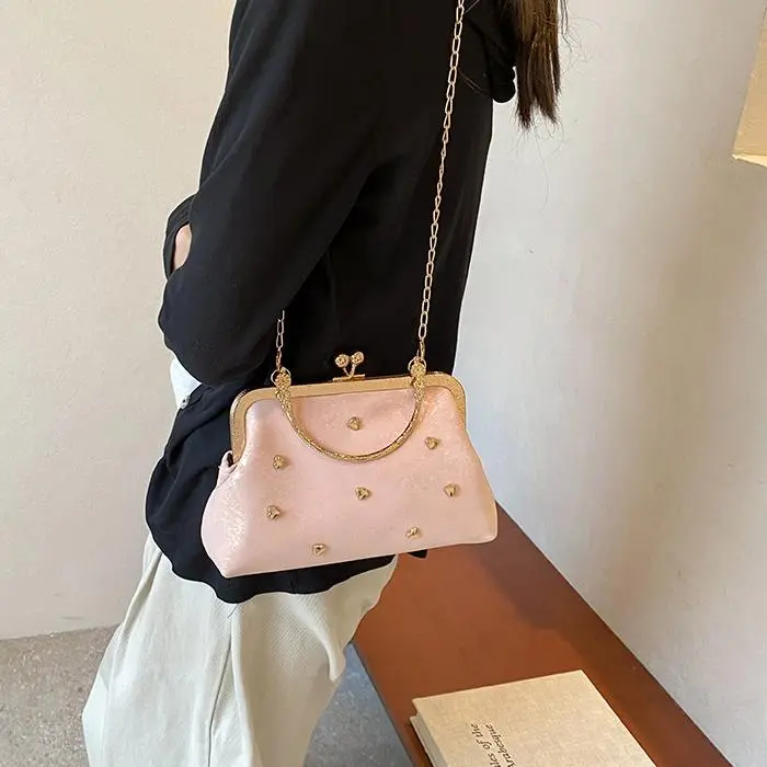 NX DOUGHNUT PU Crossbody Bag, One Shoulder Handbag Women's White/Black/Pink-35