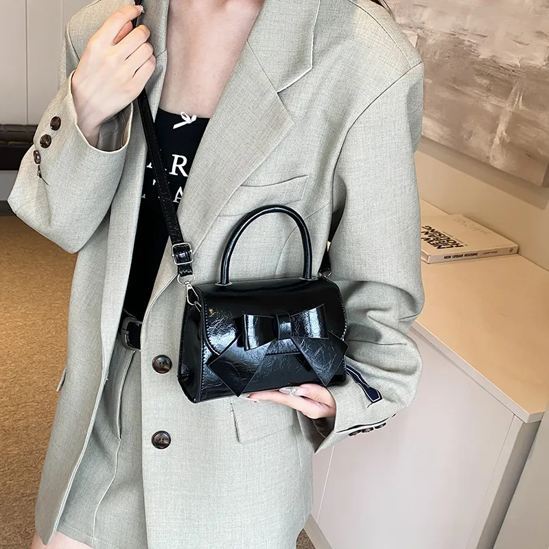 NX DOUGHNUT PU Small Square Bag, Shoulder Bag, Crossbody Bag, Handbag Women's White/Black/Silver-10