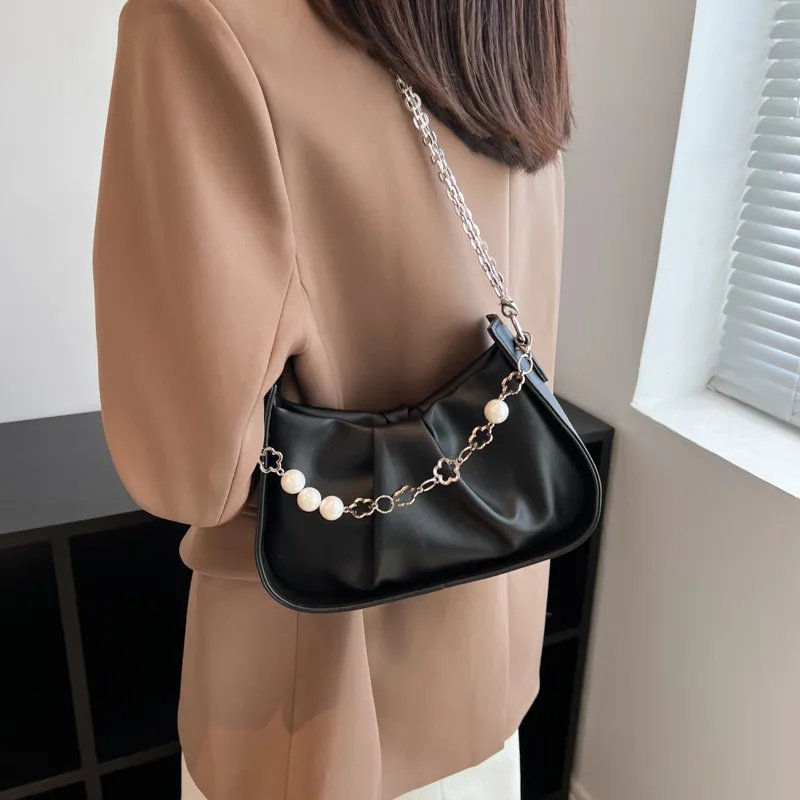 NX DOUGHNUT PU Shoulder Bag Regular Women's White/Black/Light Yellow-7