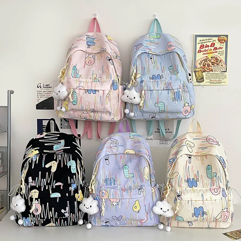 NX DOUGHNUT Nylon Backpack Women's Multicolor-8