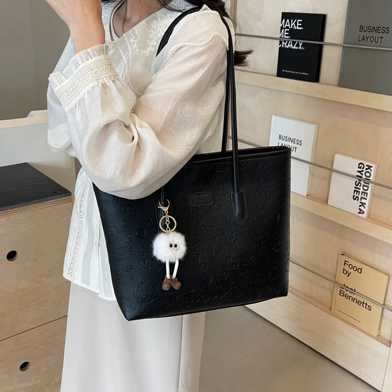 NX DOUGHNUT PU Shoulder Bag Women's Black/Khaki/Pink-61