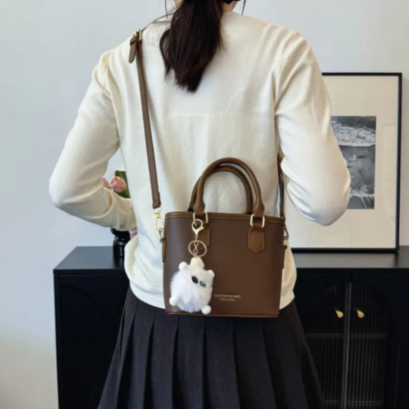 NX DOUGHNUT PU Shoulder Bag Crossbody Bag Handbag Women's Ecru Coffee Black-3