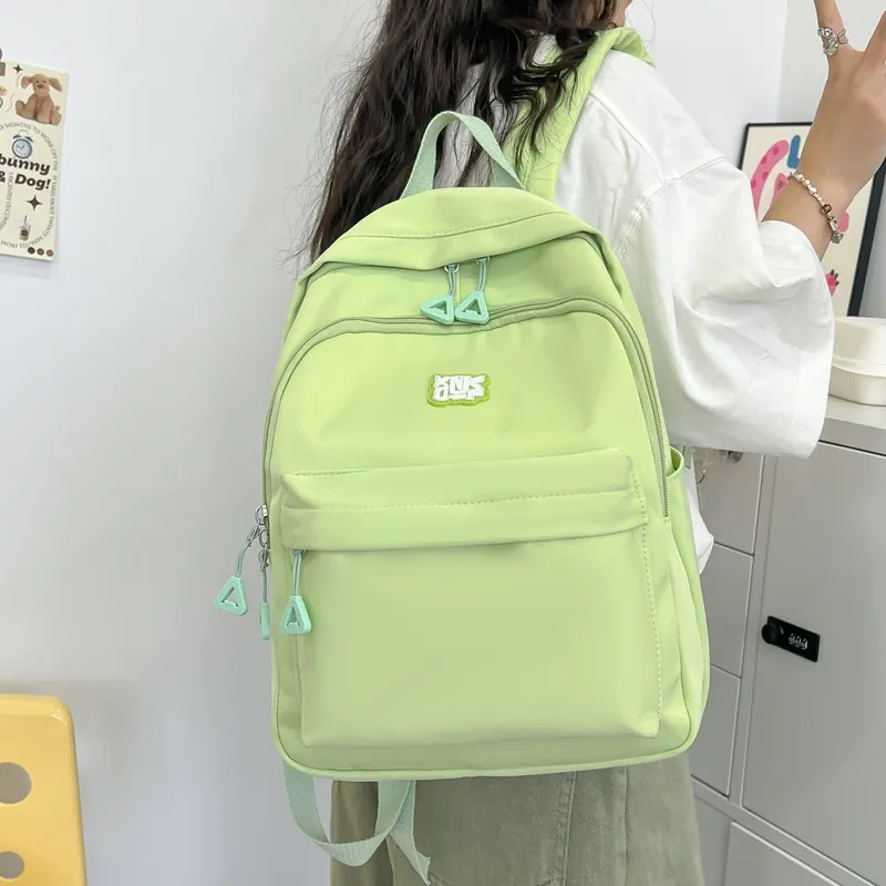 NX DOUGHNUT Nylon Fabric Backpack Unisex Ecru/Black/Yellow/Green/Pink-15