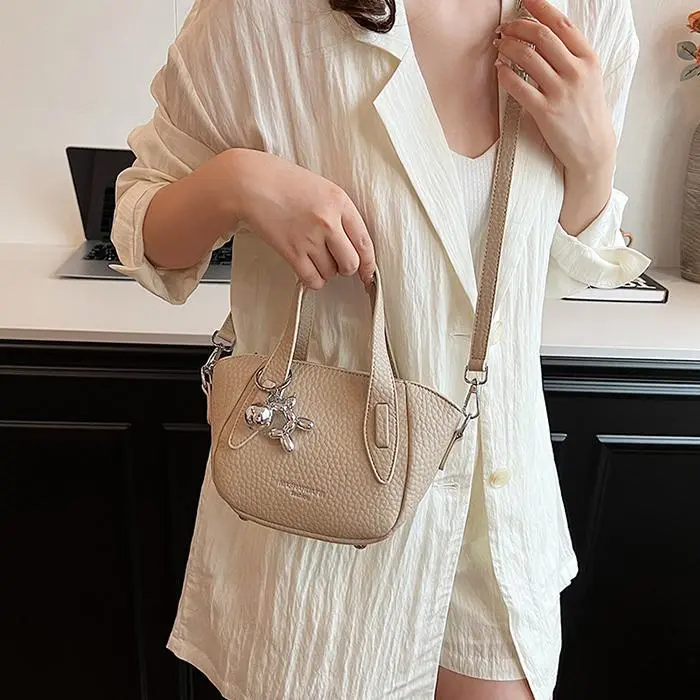 NX DOUGHNUT PU Shoulder Bag, Crossbody Bag, Handbag Regular Women's Ecru/Khaki/Black-11