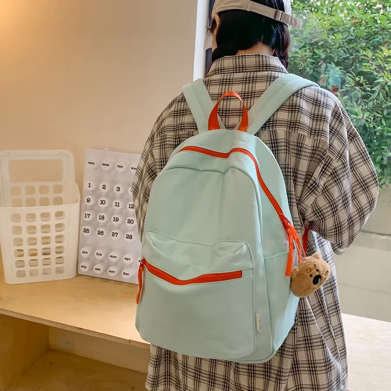 NX DOUGHNUT Nylon Backpack Unisex Custard/Cherry Blossom Pink/Mint Green/White/Purple-11