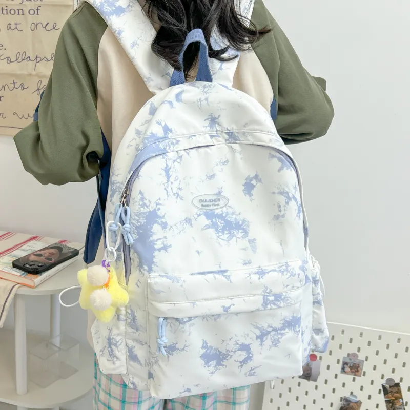 NX DOUGHNUT Nylon Backpack Unisex Black/Pink/Violet/Khaki/Sky Blue-16