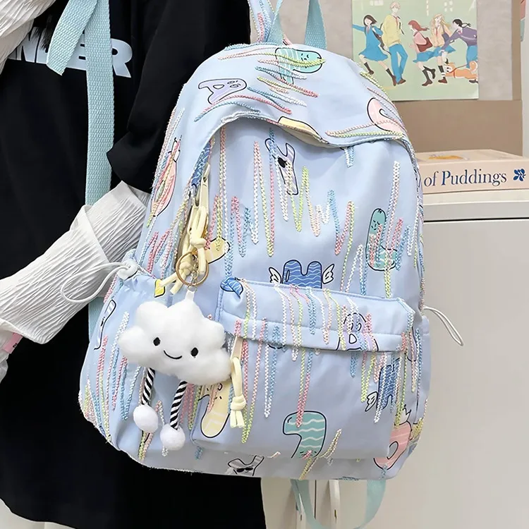 NX DOUGHNUT Nylon Backpack Women's Multicolor-11