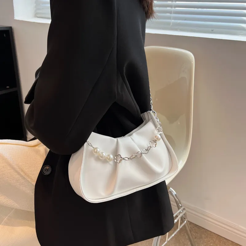 NX DOUGHNUT PU Shoulder Bag Regular Women's White/Black/Light Yellow-1