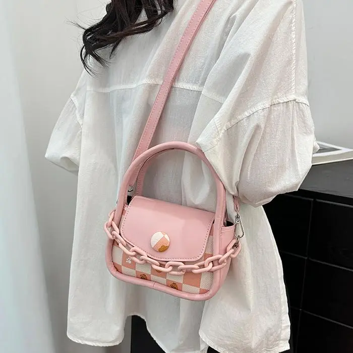 NX DOUGHNUT PU One Shoulder Handbag Women's Pink/Ecru-14