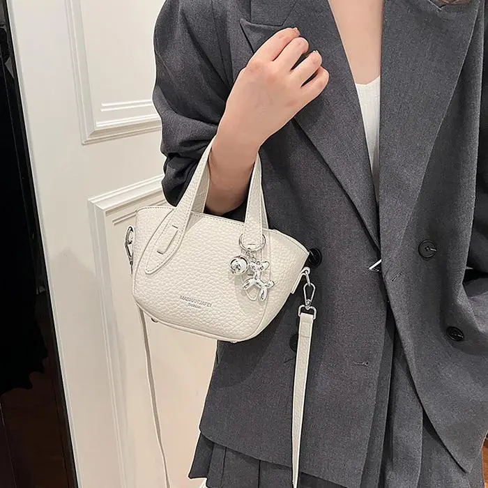 NX DOUGHNUT PU Shoulder Bag, Crossbody Bag, Handbag Regular Women's Ecru/Khaki/Black-1